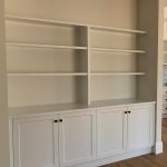 Book Shelf/Display Unit with 2-Pack painted Estate patterned doors & floating shelves